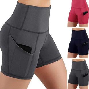 Fashion Solid Color Yoga Shorts Female Slim Sports Training