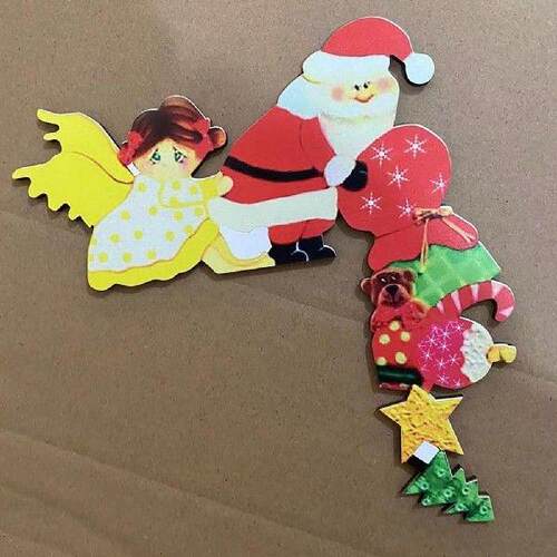 Adorable Frame Ornaments Seamless Vbrant Xmas Front Porch