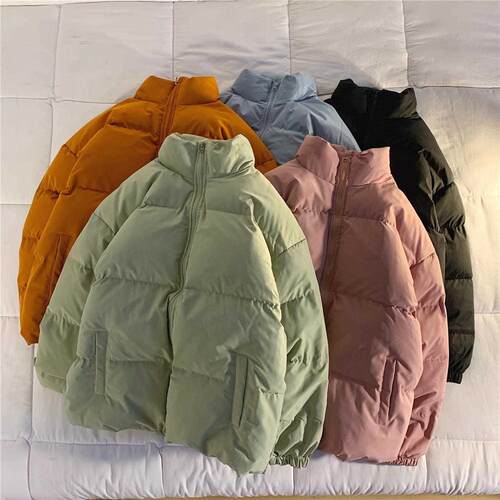 Men Harajuku Colorful Bubble Coat Winter Jacket 2022 Mens Sr