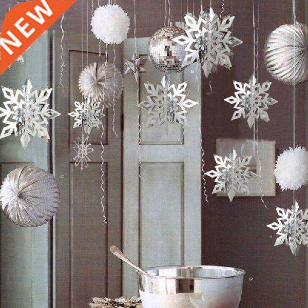 Winter Interior Decoration 3D Hollow Snowflake Paper
