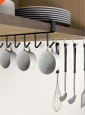 6 Hooks Iron Cabinet Hanger Storage Hook U-shape Under