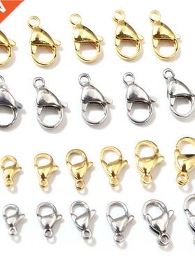 30pcs/lot 12*7mm 10*5mm Stainless Steel Gold Plated Loster