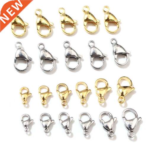 30pcs/lot 12*7mm 10*5mm Stainless Steel Gold Plated Loster