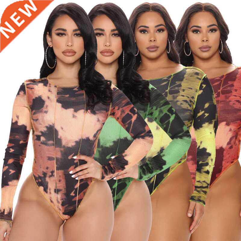 S-5xl Full-size women's printed bottom onesie大码打底连体衣