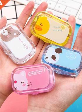 Crtoon Contct Lens Cses with Mirror Cute Contct Lens Box