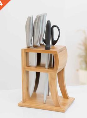 Bamboo Kitchen Tool Holde R-Shape Bamboo Tool Holder Multifu