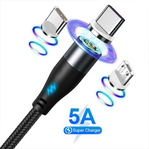 Magnetic Charge Cable Fast Charging USB Type C Cable For iPh