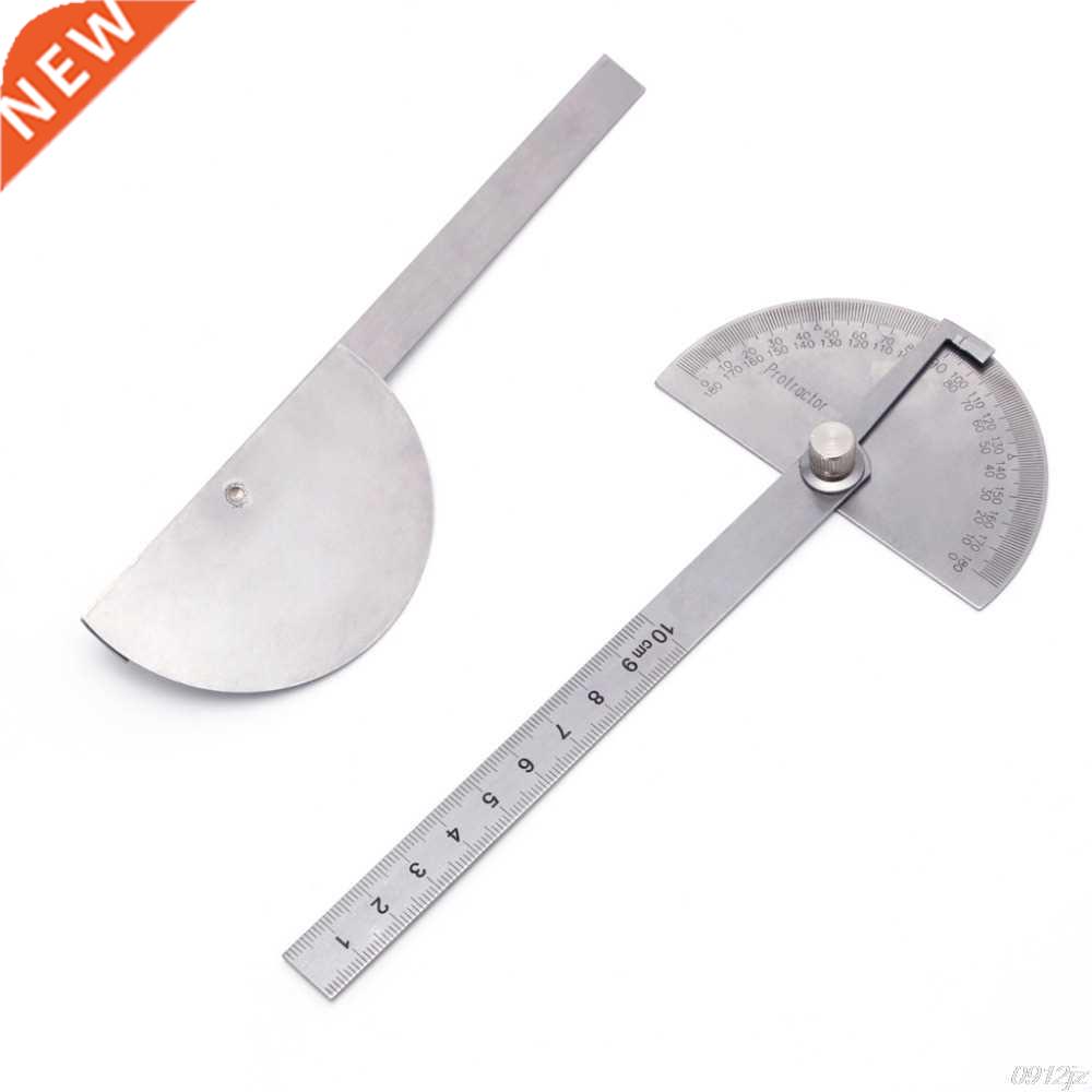 10cm Round Head 180 Degree Protractor Angle Finder Stainless