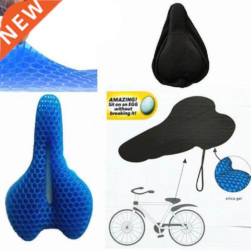 Bike Gel Seat Cushion Bicycle Saddle Liner With With Cover