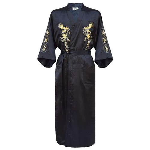 Kimono Bathrobe Gown Home Clothing PLUS SIZE 3XL Chinese men
