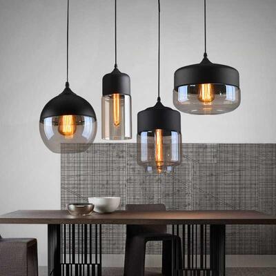 4 Style Modern Contemporary Glass Pendant Lamp Lights Fixtur