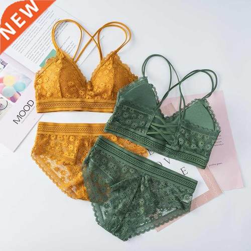 Women Lace Bra Sets Seamless Underwear Backless Vest Sexy Pa