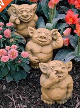Garden Artwork Outdoor Cartoon Monster Fgurne Resn