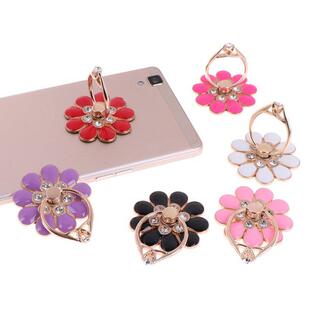 Reusable Mobile Phone Holder Flower Finger Ring Smartphone C