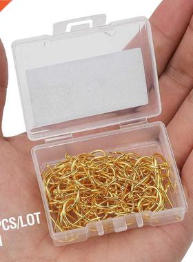 DONQL 50/100pcs Fishing Hooks Set Single Circle Fishhook Fly