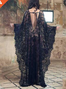 2021 New Women Lace Chiffon Kimono Beach Bikini Cover Up Wra