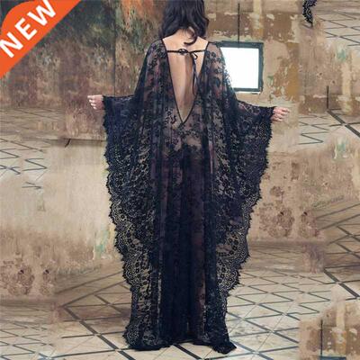 2021 New Women Lace Chiffon Kimono Beach Bikini Cover Up Wra