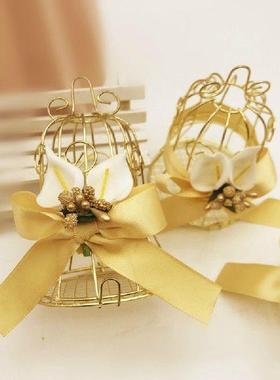 Metal Hollow Gold Foil Gift Box Marriage Wedding Baby