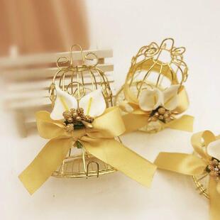 Metal Hollow Gold Foil Gift Box Marriage Wedding Baby