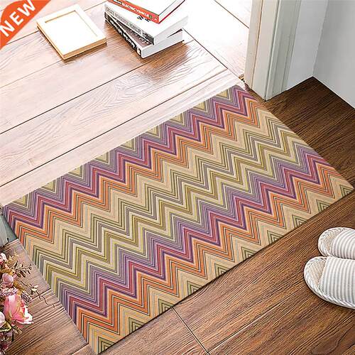 Ethnic Style Stripes Abstract Design Doormat Home