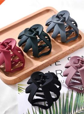 Women Grls Geometrc Har Claw Clamps Metal Har Crab Moon