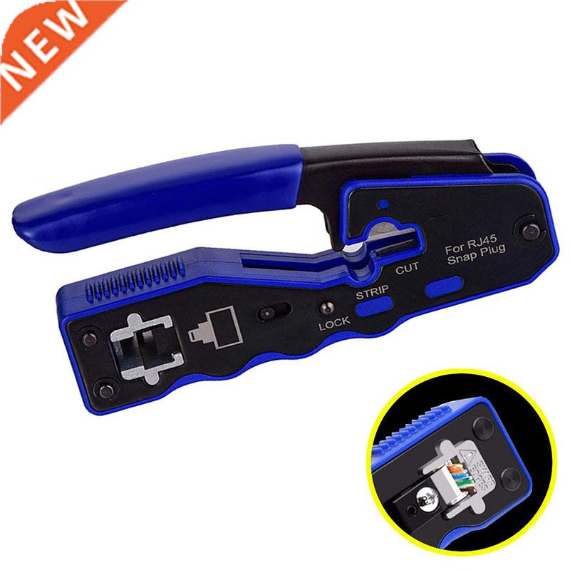 RJ45 Crimp Tool Pass Through Cutter Cat6 Cat5 Cat5e 8P8C Mod