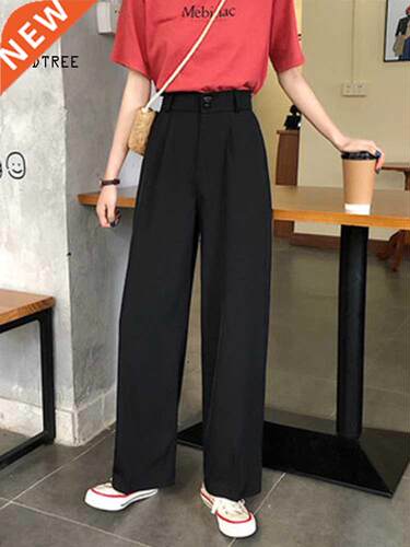 Women Wide Leg Pants 2022 Summer Thin Fabric Classic High Wa