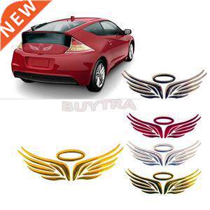 1 pcs 3D Angel Wings Car Window Bumper Body Badge Emblem Sti
