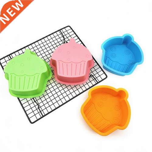 Silicone Cke Mold House Shped Muffin Cupcke Bking Molds