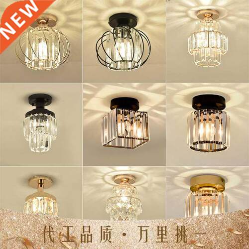 Modern Simple LED Crystal Lamp Entrance Porch Light Ceiling
