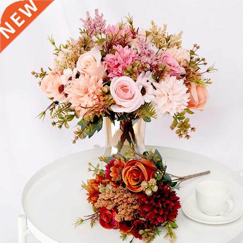 Artfcal Flowers Rose lavender Hydrangea Dasy Autumn Hybr