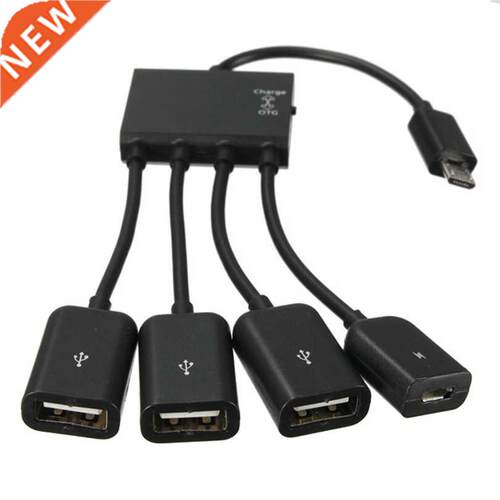 4 In 1 Micro USB Power Charging Host OTG Hub Adapter Cable D