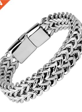 High Quality Stainless Steel Braided Bracelet Bangle Men Hip