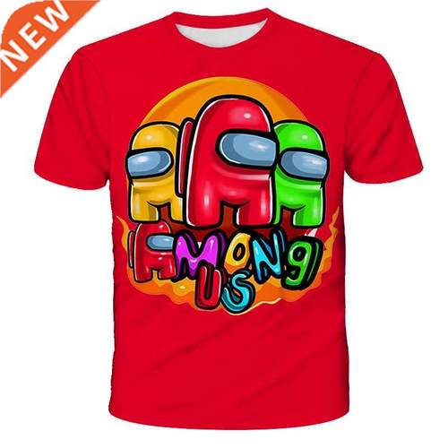 3D Cartoon Among Us Funny T-shirt Print Impostor Boys Girls