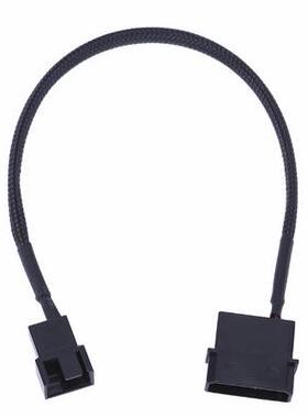 Sleeved Dual Fan Power Adapter Cable 0cm Molex 4 Pin To 4 X