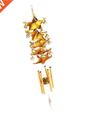 Metal 5-Layer Roof Bell 5 Tubes Lucky Feng Shui Hanging