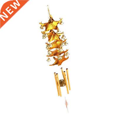 Metal 5-Layer Roof Bell 5 Tubes Lucky Feng Shui Hanging