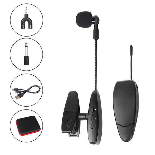 UHF Saxophone Mic Wireless Microphone System Clip on