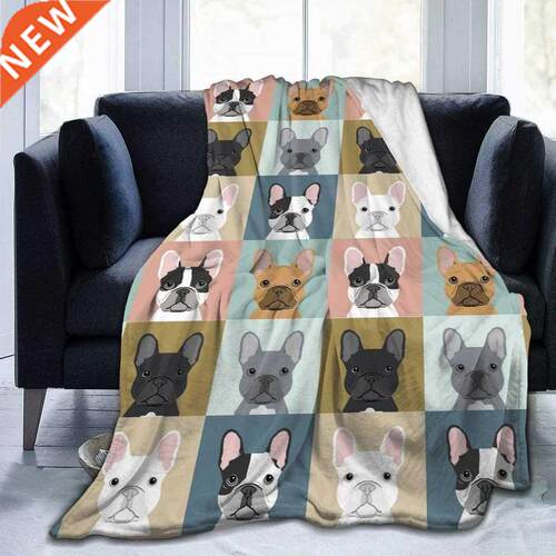 French Bulldog Dog Cute Ultra-Soft Flannel Printed Blanket V