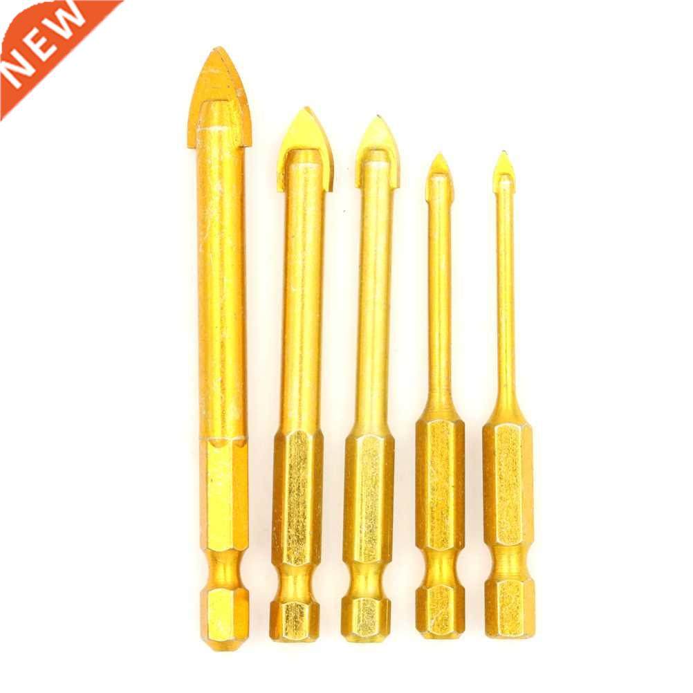 5Pcs Hex Ti Porcelain Spear Head Drill Bit Ceramic Tile Glas