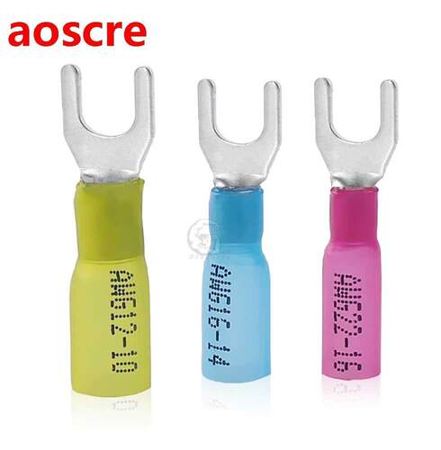 SV fork type cold pressed terminal, heat shrinkable insulati