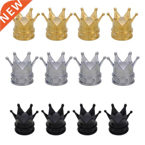 4pcs/set Universal Crown Style Car Tire Air Valve Stem Caps