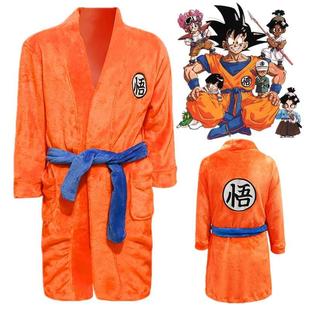 Son Goku Cosplay Costume Kids Adult Unisex Bathrobe Plush Ba