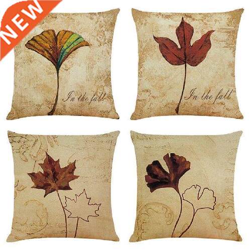 Autumn Leaves Printed Home Decor Cushion Cover Decorative