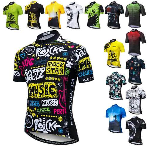 Weimostar Rock Music Mens Cycling Jersey Jazz Cycling Clothi