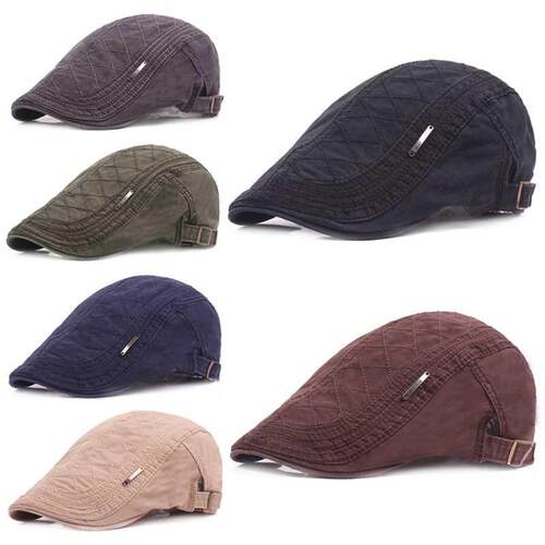 Fashion Adjustable Beret Caps Outdoor Breathable Bone Brim H