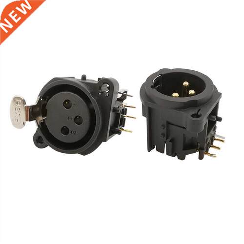 10Pcs XLR Panel Mount  Pin Male Female Plug Socket Chassis