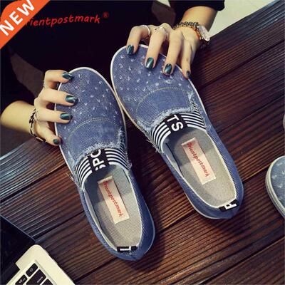 Women Denim Shoes flats Fashion Casual Jeans Shoes Girl Clas