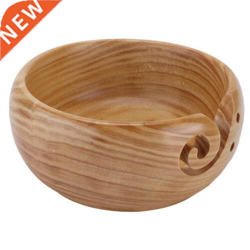 Wooden Yarn Bowl Wood Color Yarn Bowl for Women for Househol