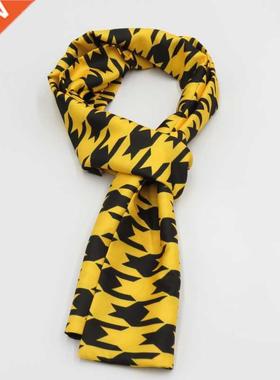 weiliboyin Yellow men's scarf black thousand bird pattern de